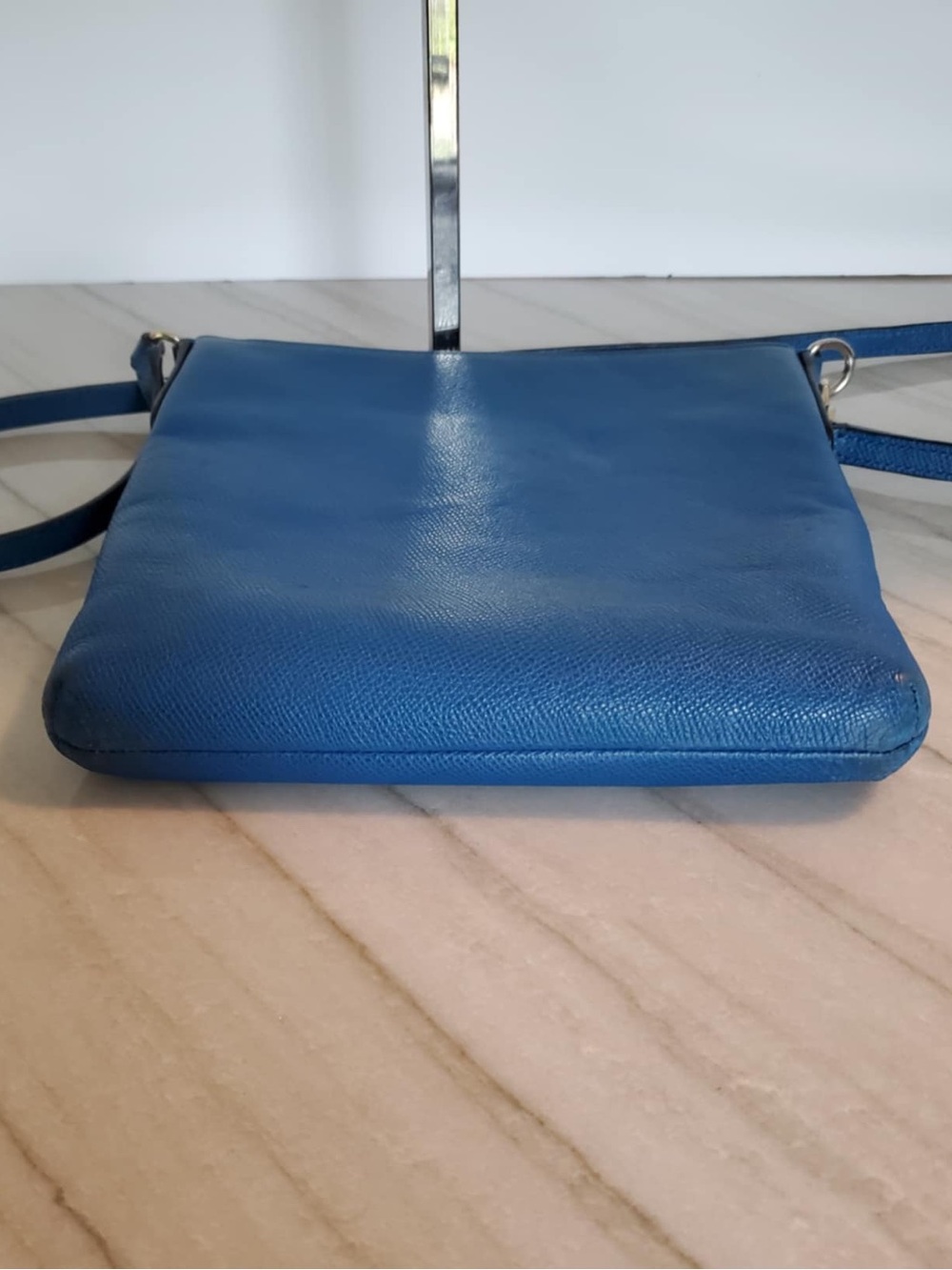 Coach Blue Coach Embossed Textured Leather North South Swingpack - Picture 7 of 14